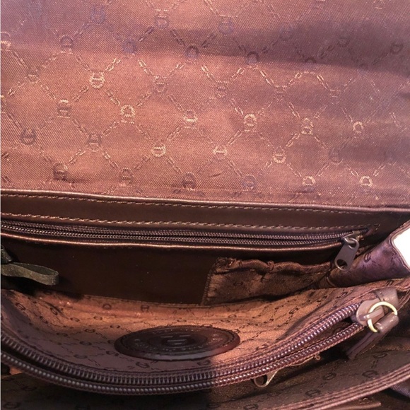 Etienne Aigner Genuine leather Dark Brown Shoulder, Crossbody Bag - Picture 5 of 6